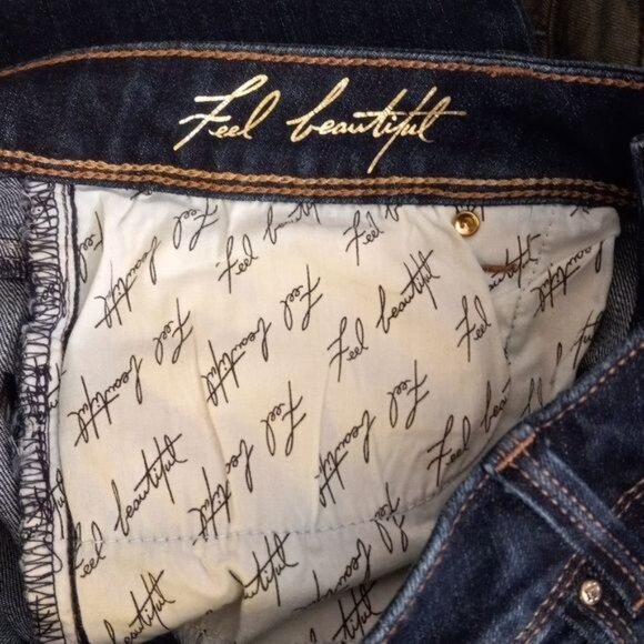 White House Black Market Size 4S Jeans Womens Boot Leg Blue Dark Wash Denim - Picture 12 of 13